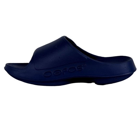 OOFOS OOahh Sport Flex Sandals One Strap Slip On Navy Blue Mens 7 Womens 9 main image 6